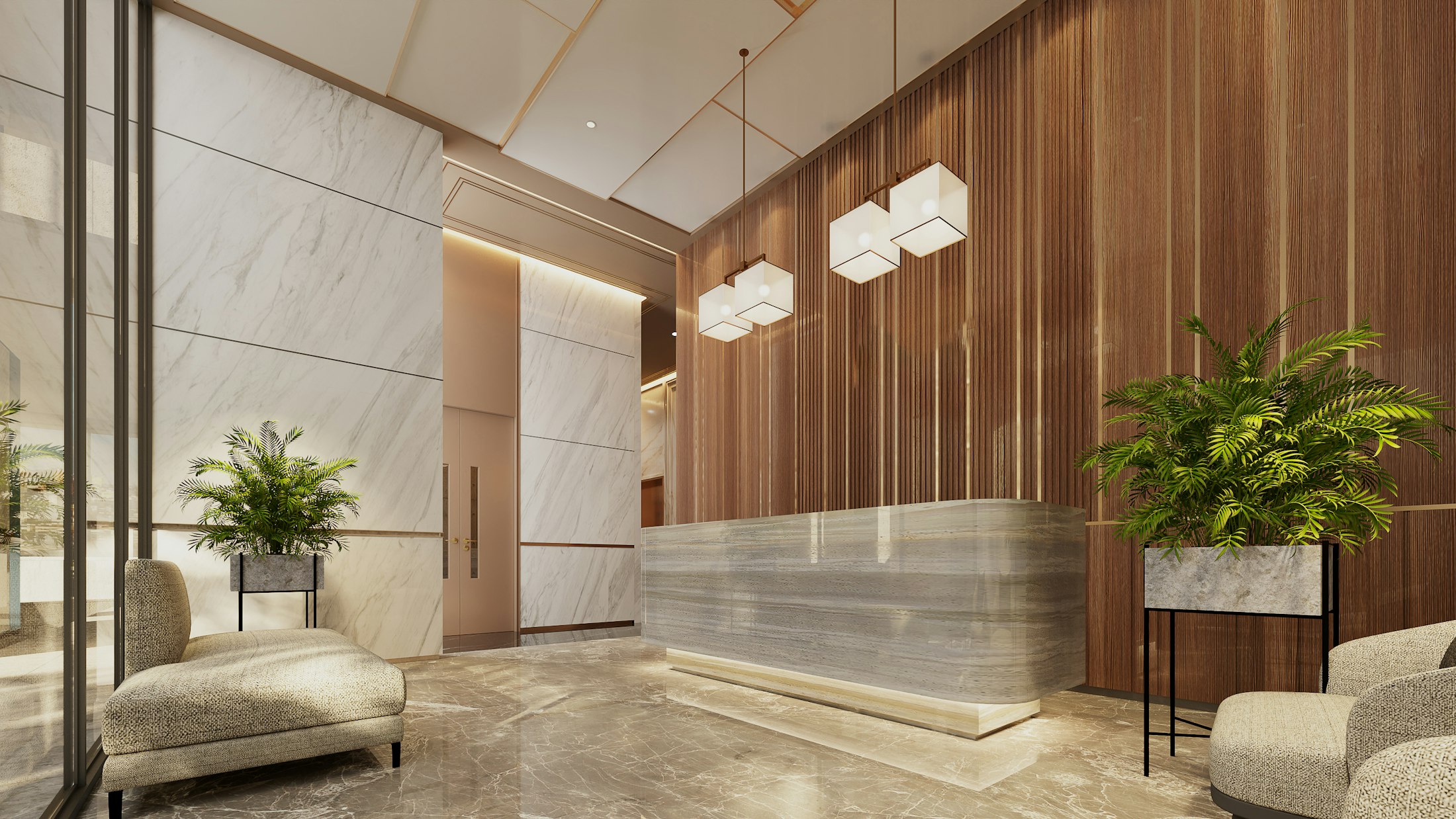 Interior do projeto Hotel Wellington